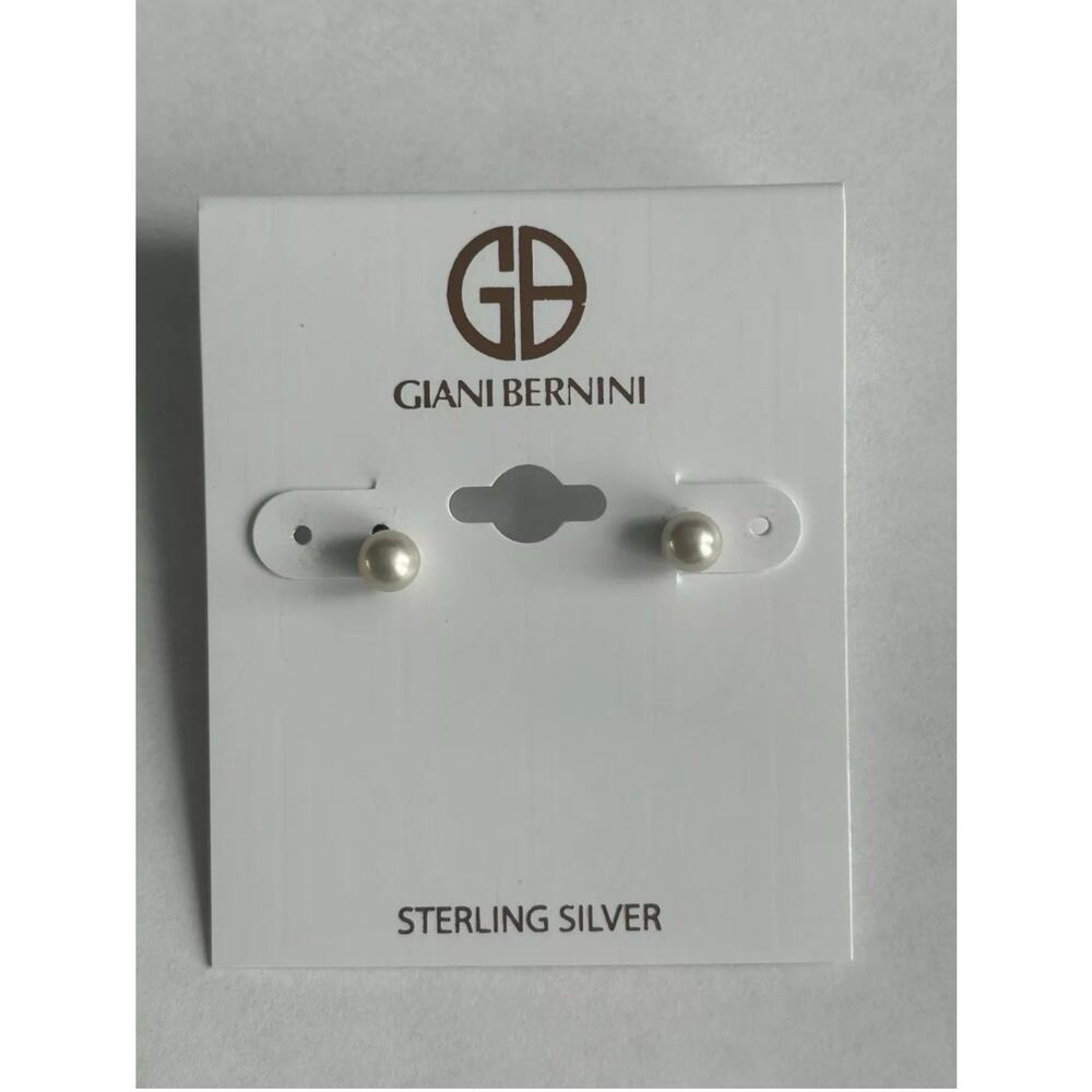 Giani Bernini Ball Stud Earrings, Sterling Silver, 8mm Pearlescent Finish